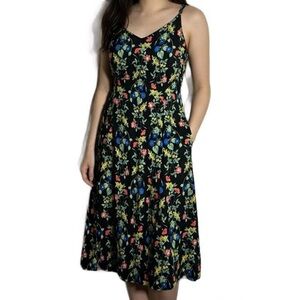 Old Navy Black Floral Dress